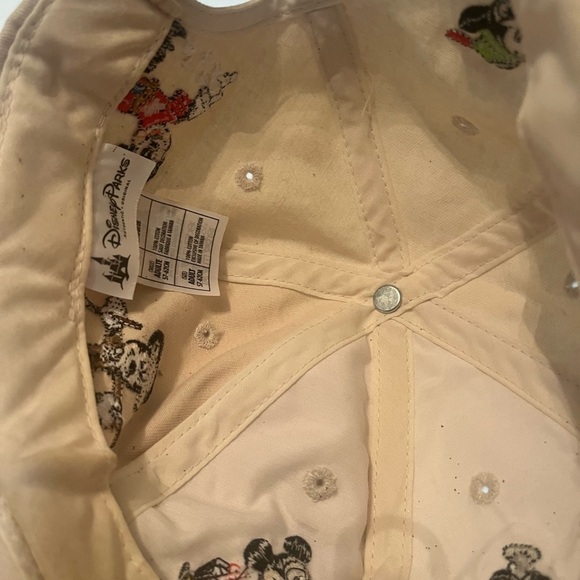 Disney Parks Hat by Disney Walt Disney World Tan Baseball Hat w Characters/Yrs - Picture 6 of 7